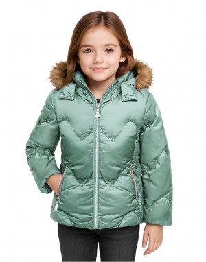 Girls Jacket Quilted Crazy Mint